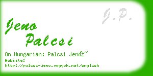 jeno palcsi business card